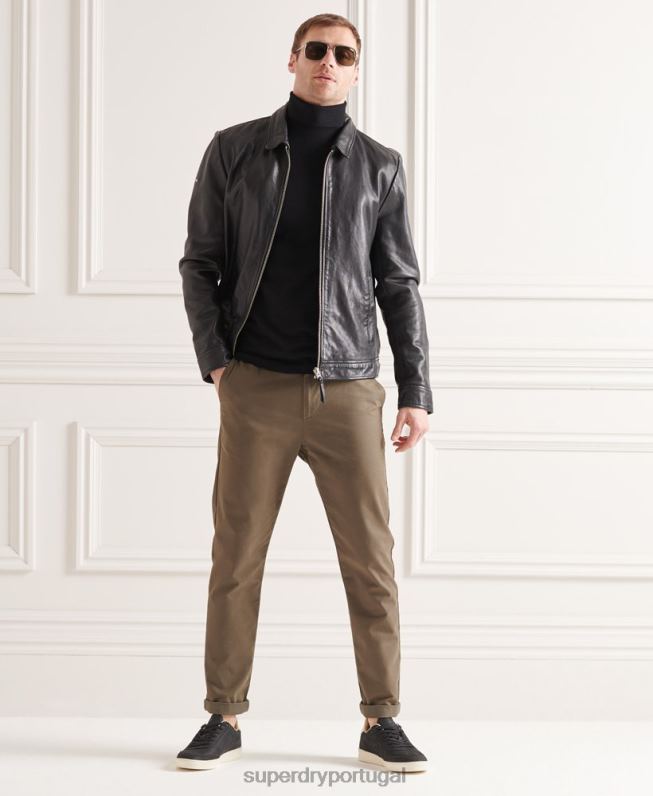 suéter gola rolê merino homens preto roupas Superdry 2208H1332