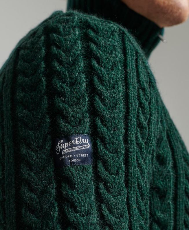 suéter vintage jacob henley homens verde roupas Superdry 2208H1304