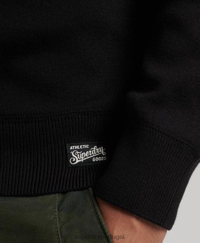 tricô vintage homens preto roupas Superdry 2208H1342