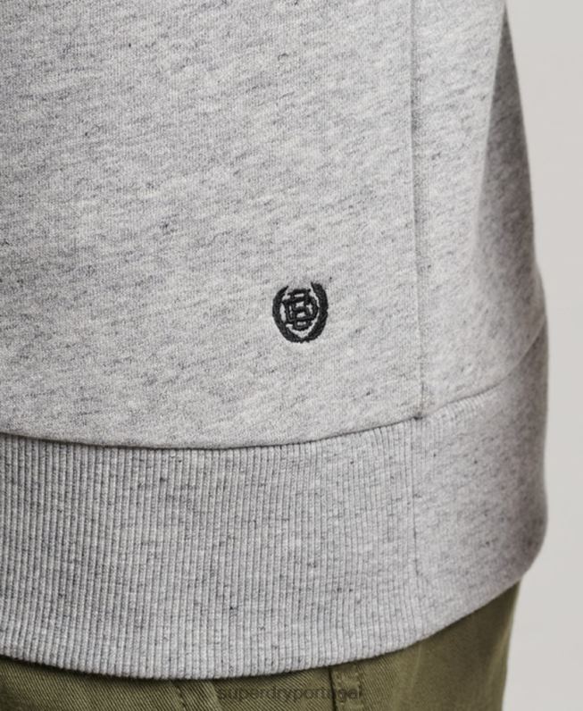 camisola atlética de ginásio vintage homens cinza roupas Superdry 2208H687