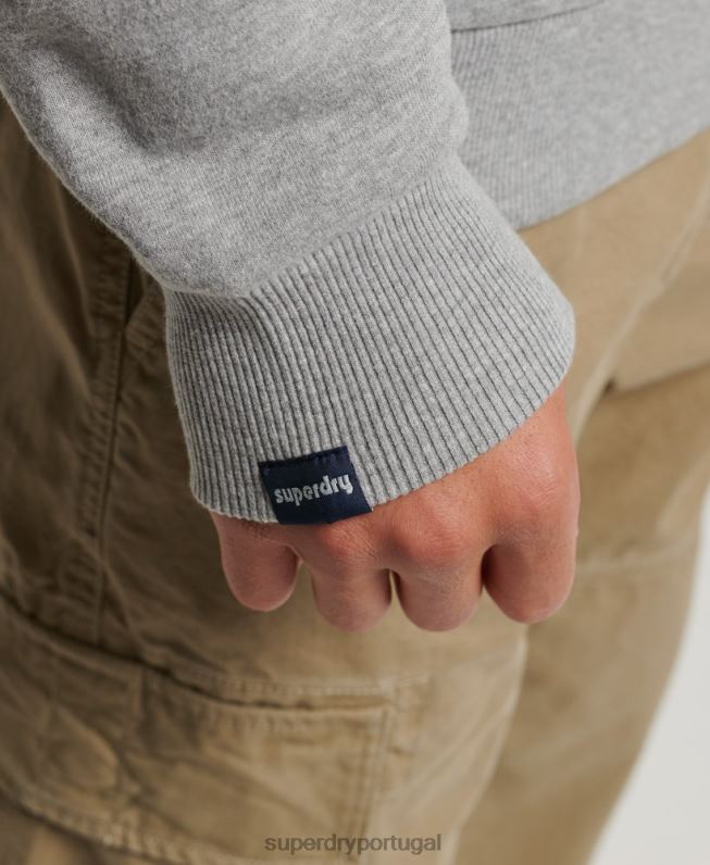 equipe de sombra vintage homens cinza claro roupas Superdry 2208H578