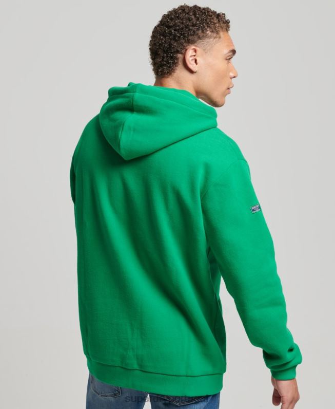 moletom bordado com logo tonal core homens verde roupas Superdry 2208H5177