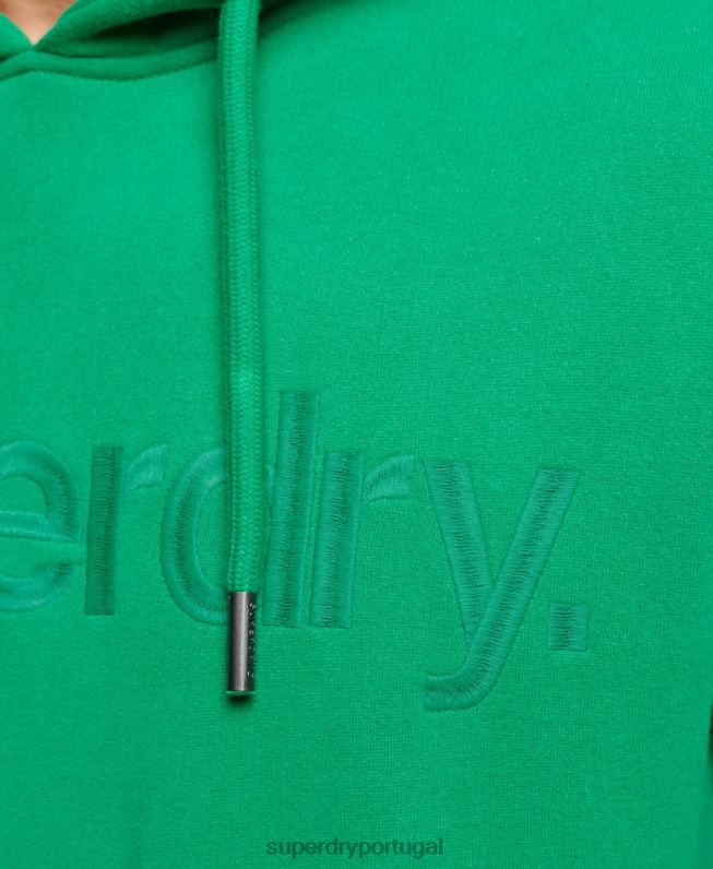moletom bordado com logo tonal core homens verde roupas Superdry 2208H5177