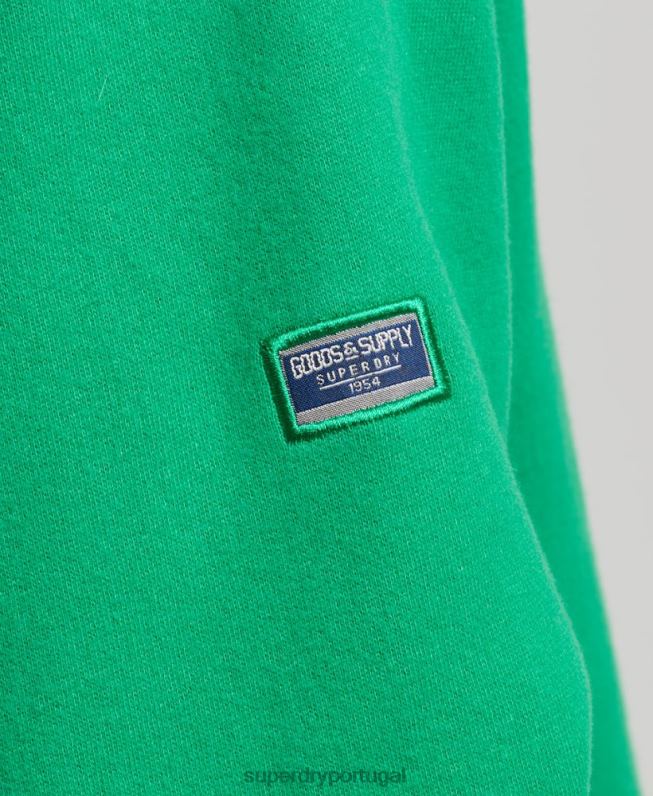 moletom bordado com logo tonal core homens verde roupas Superdry 2208H5177