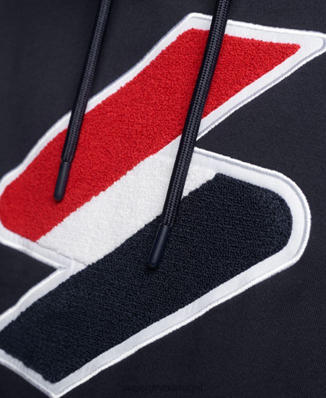 moletom chenille logo code homens marinha roupas Superdry 2208H5216