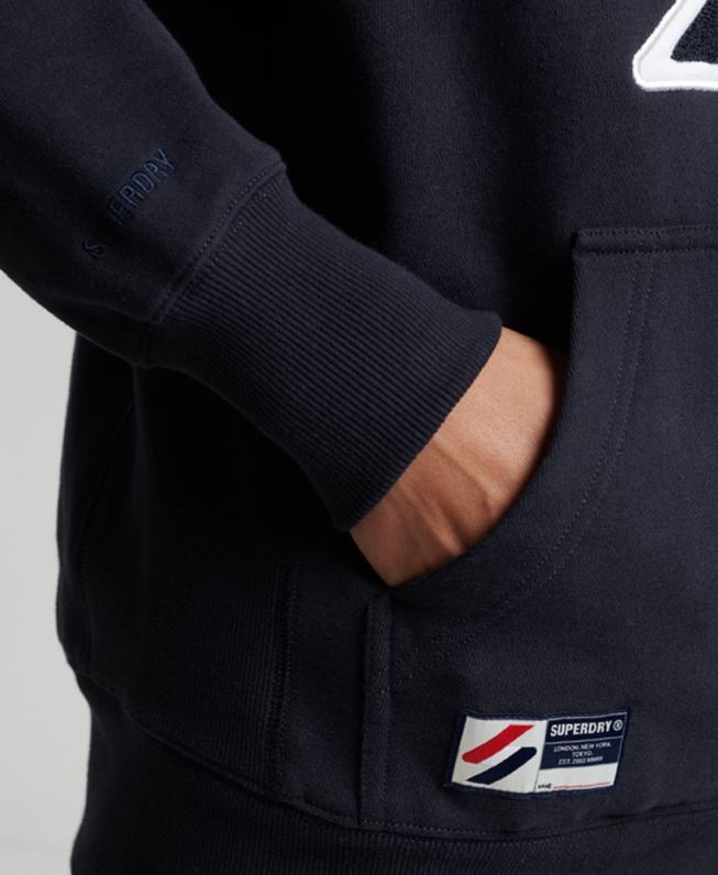 moletom chenille logo code homens marinha roupas Superdry 2208H5216