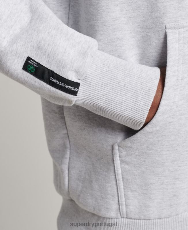moletom cidade reciclada homens cinza claro roupas Superdry 2208H793