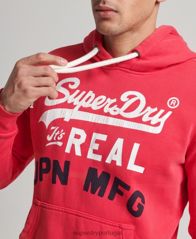 moletom clássico americano com logo vintage homens vermelho roupas Superdry 2208H894