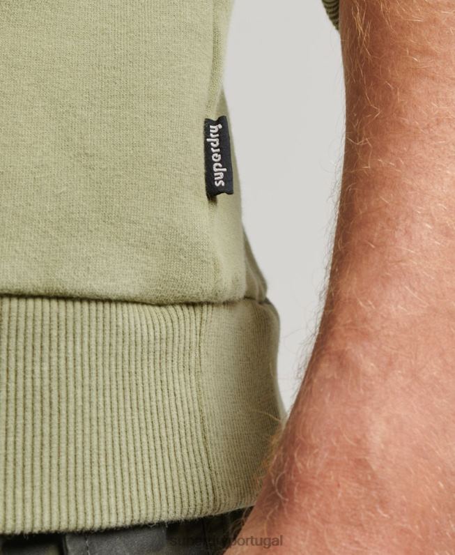 moletom clássico da tripulação vintage cooper homens verde roupas Superdry 2208H736