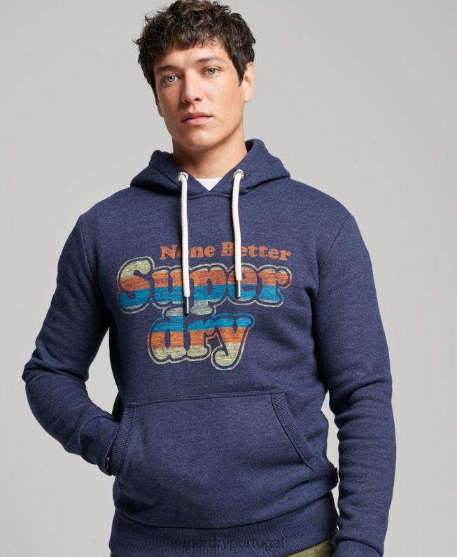 moletom clássico vintage cooper homens marinha roupas Superdry 2208H599