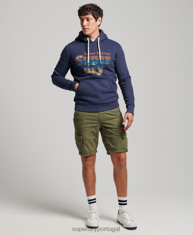 moletom clássico vintage cooper homens marinha roupas Superdry 2208H599