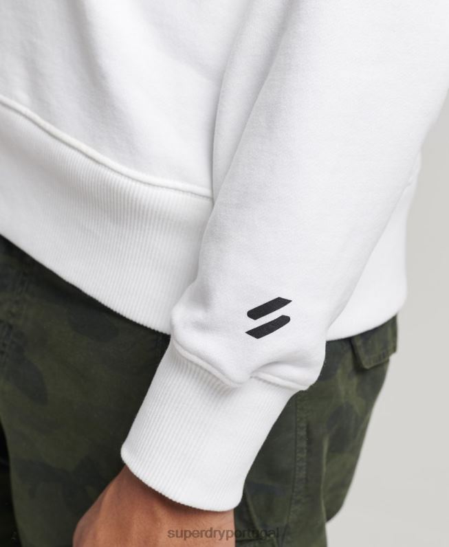 moletom code core sport com zíper homens branco roupas Superdry 2208H5182