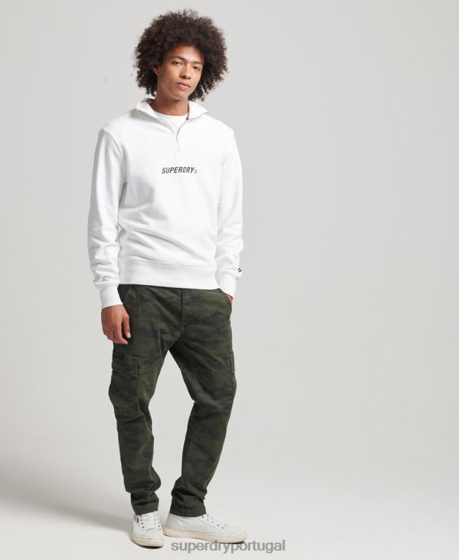 moletom code core sport com zíper homens branco roupas Superdry 2208H5182