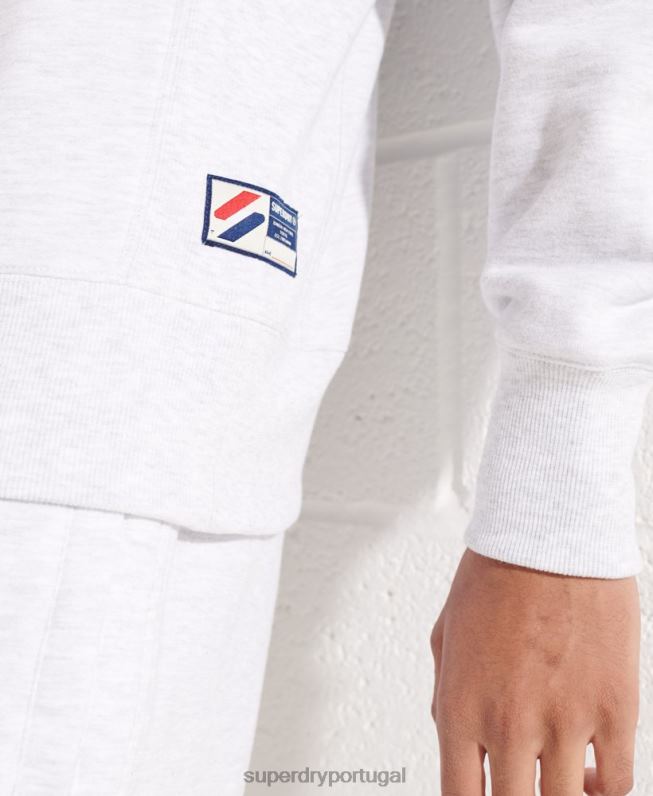 moletom com apliques sportstyle homens cinza claro roupas Superdry 2208H5108