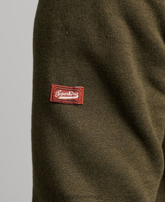 moletom com capuz clássico vintage core logo homens verde roupas Superdry 2208H659