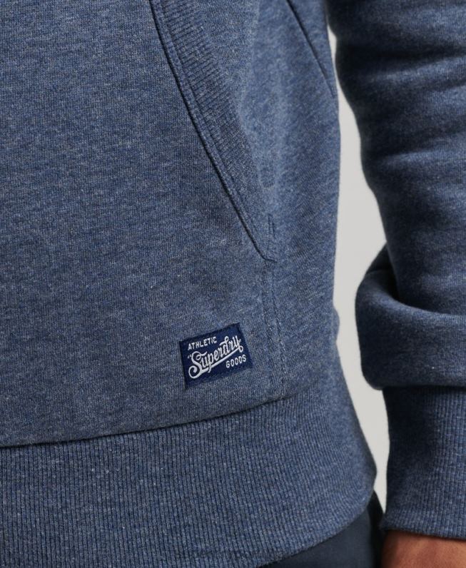 moletom com capuz com logotipo vintage homens marinha roupas Superdry 2208H5023