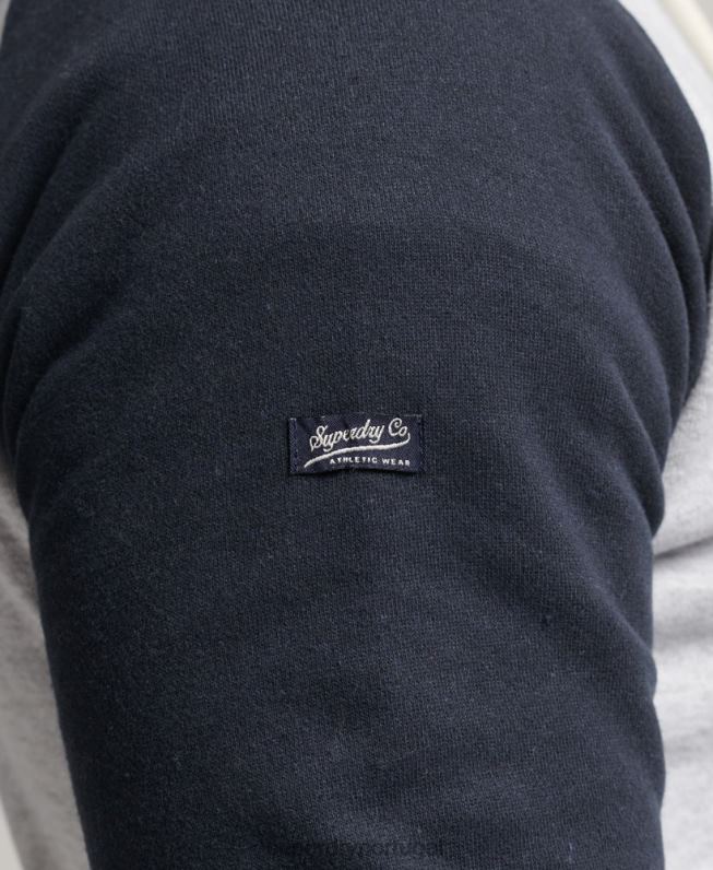 moletom com capuz da faculdade homens cinza roupas Superdry 2208H851