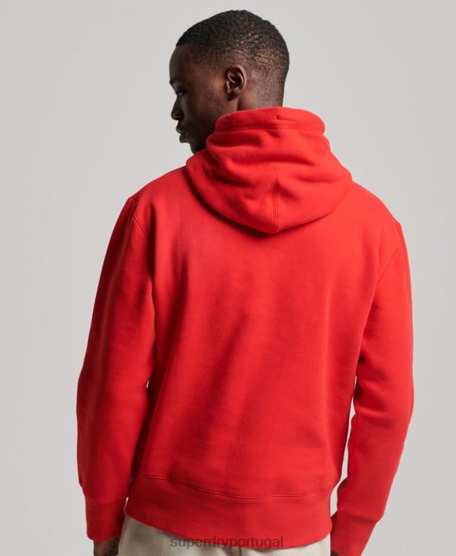 moletom com capuz de código homens vermelho roupas Superdry 2208H540