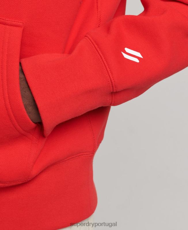 moletom com capuz de código homens vermelho roupas Superdry 2208H540