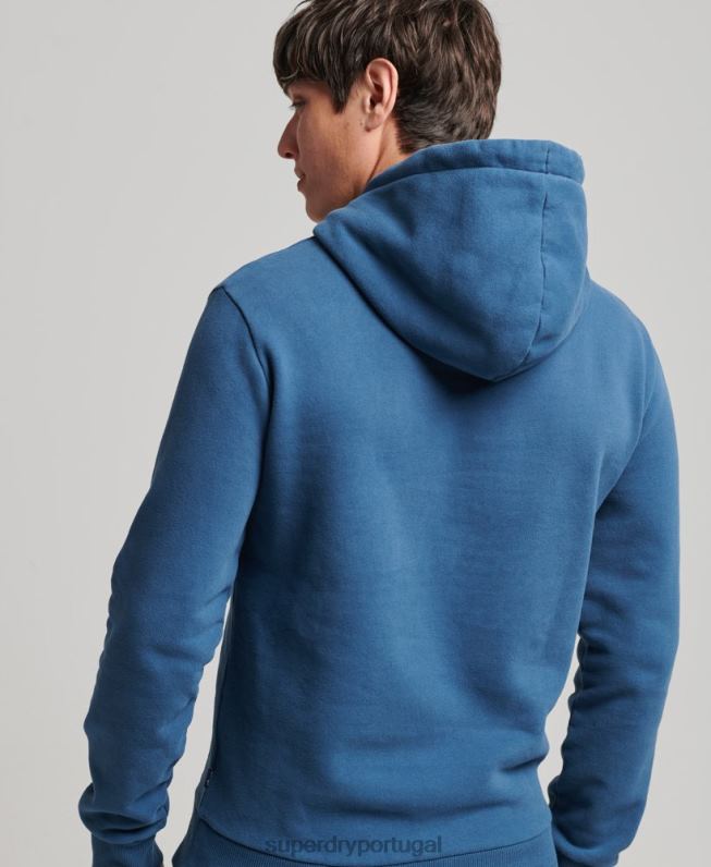 moletom com capuz de escritor homens azul roupas Superdry 2208H5107