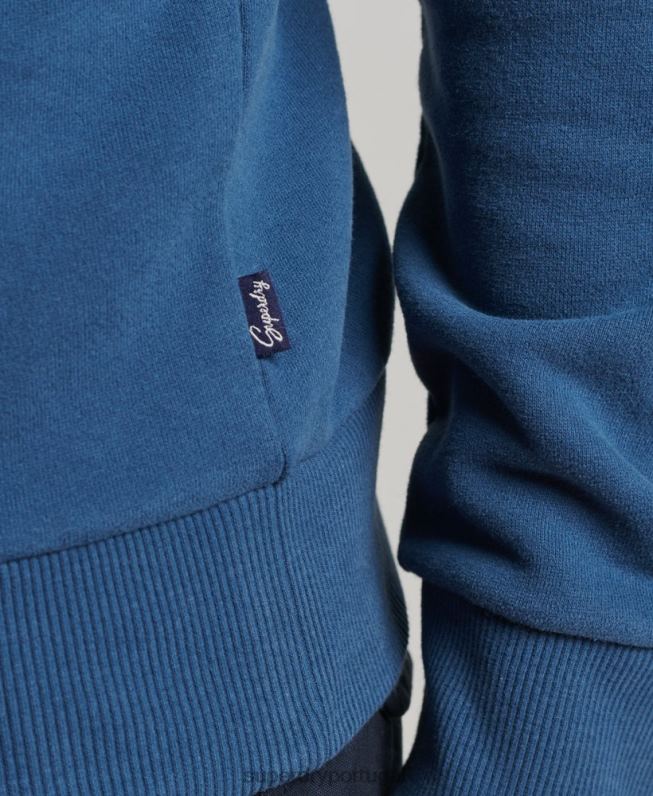 moletom com capuz de escritor homens azul roupas Superdry 2208H5107