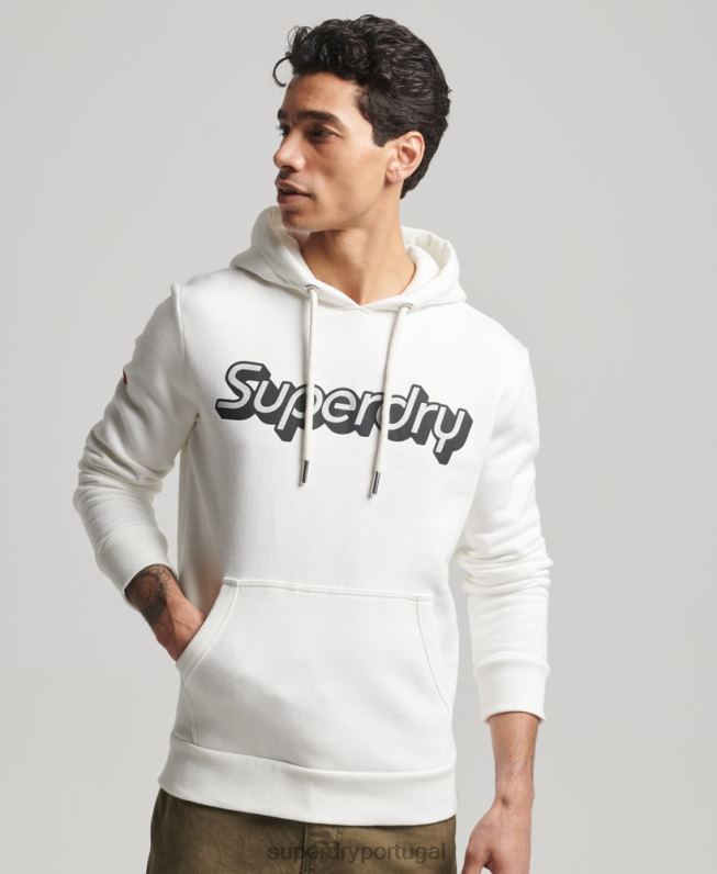 moletom com capuz de negociação homens branco roupas Superdry 2208H804