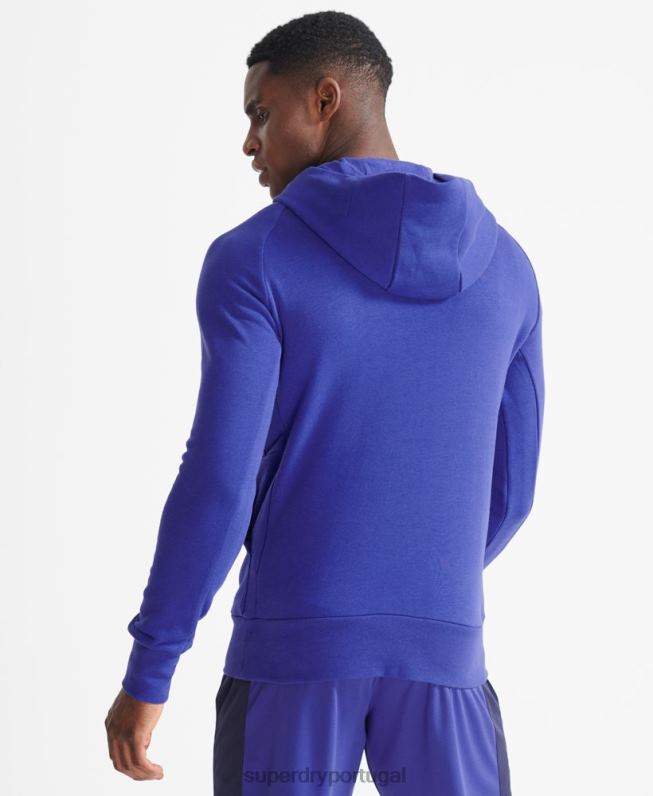 moletom com capuz de trem homens azul roupas Superdry 2208H5230