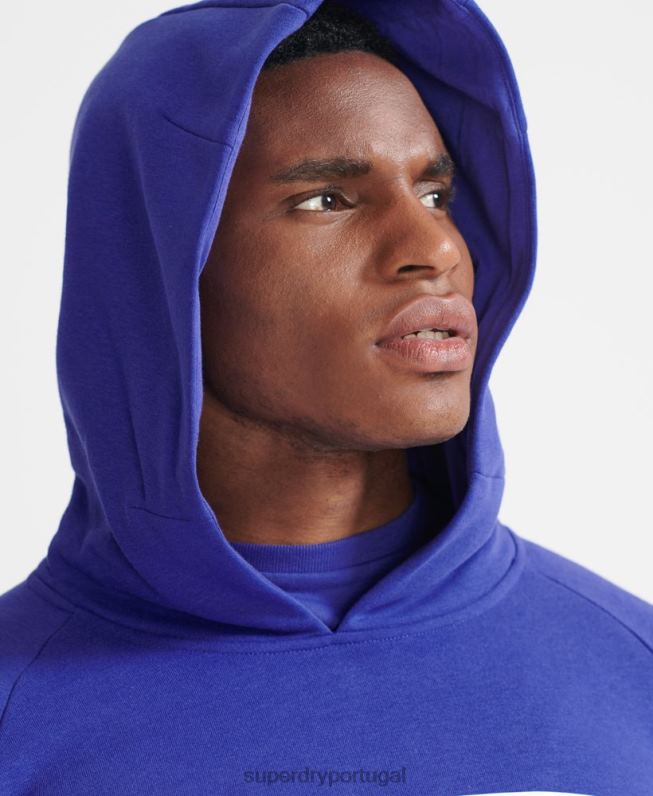 moletom com capuz de trem homens azul roupas Superdry 2208H5230