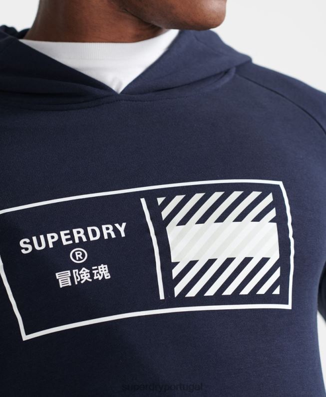 moletom com capuz de trem homens marinha roupas Superdry 2208H5197