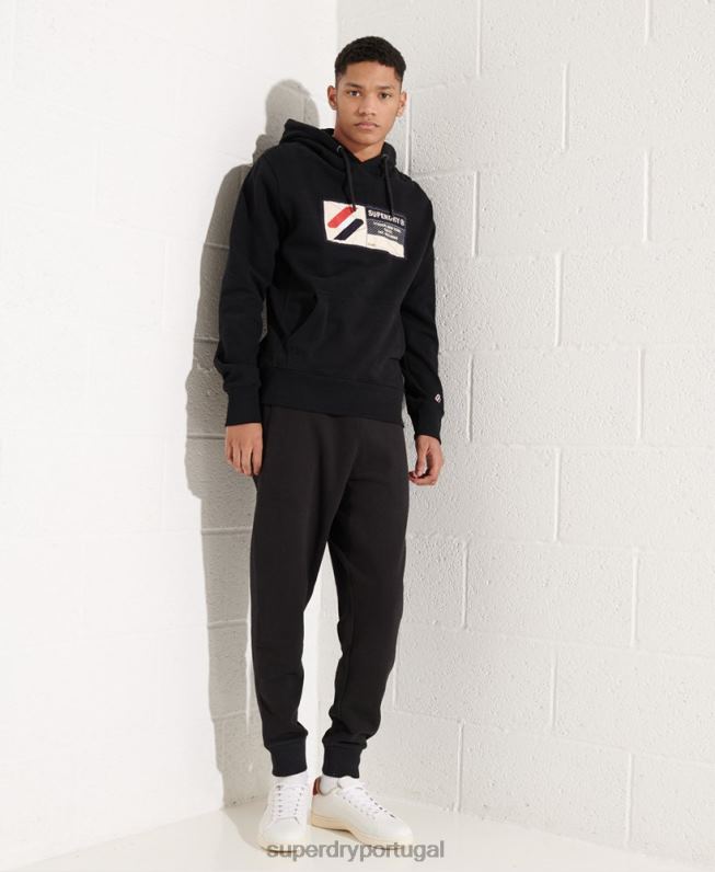 moletom com capuz esportivo homens preto roupas Superdry 2208H5060