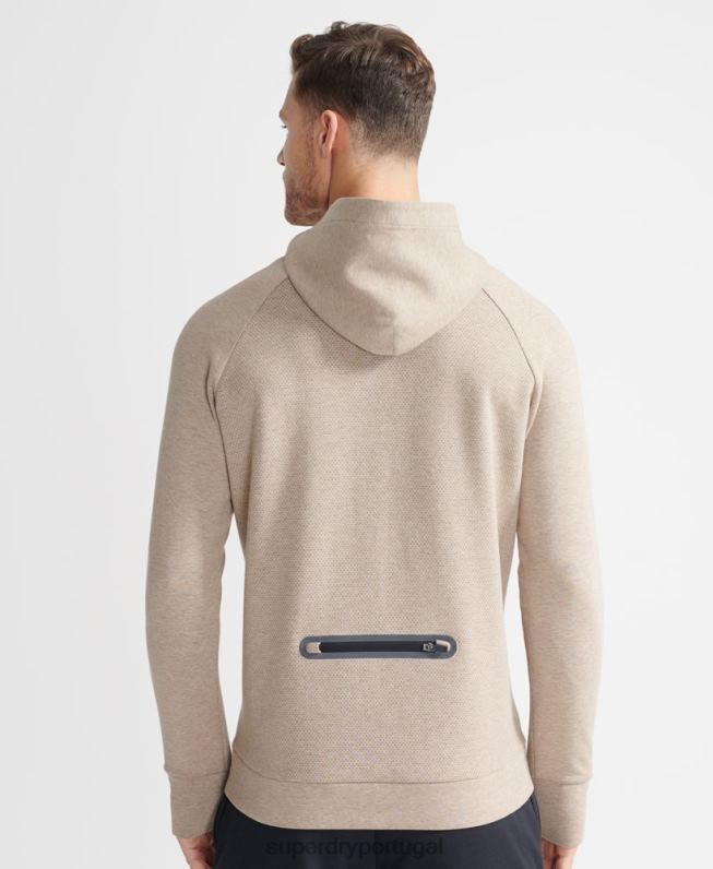 moletom com capuz gymtech de treinamento homens cinza roupas Superdry 2208H897