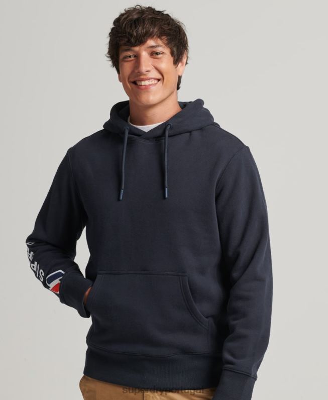 moletom com capuz homens marinha roupas Superdry 2208H583