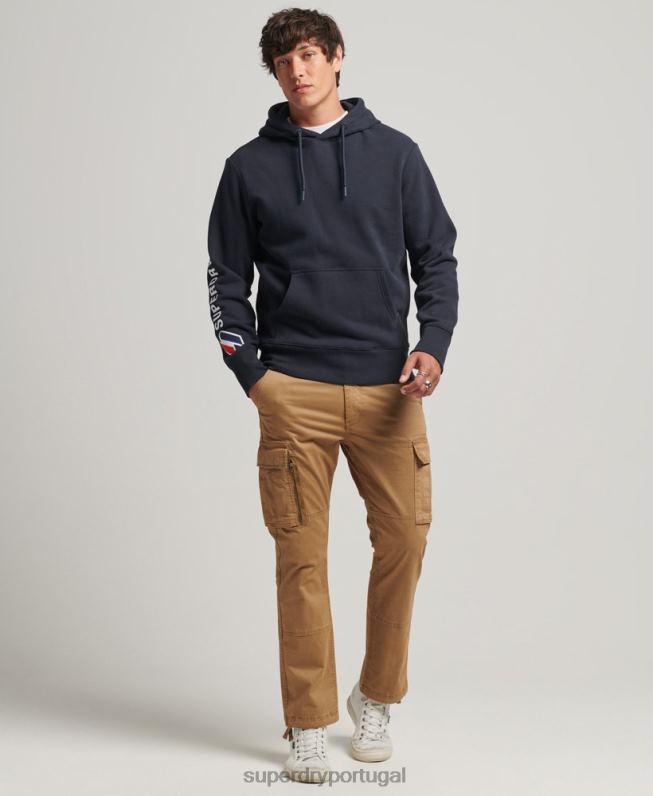 moletom com capuz homens marinha roupas Superdry 2208H583