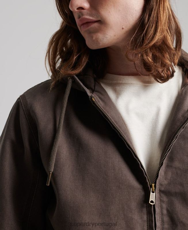 moletom com capuz homens marrom roupas Superdry 2208H25