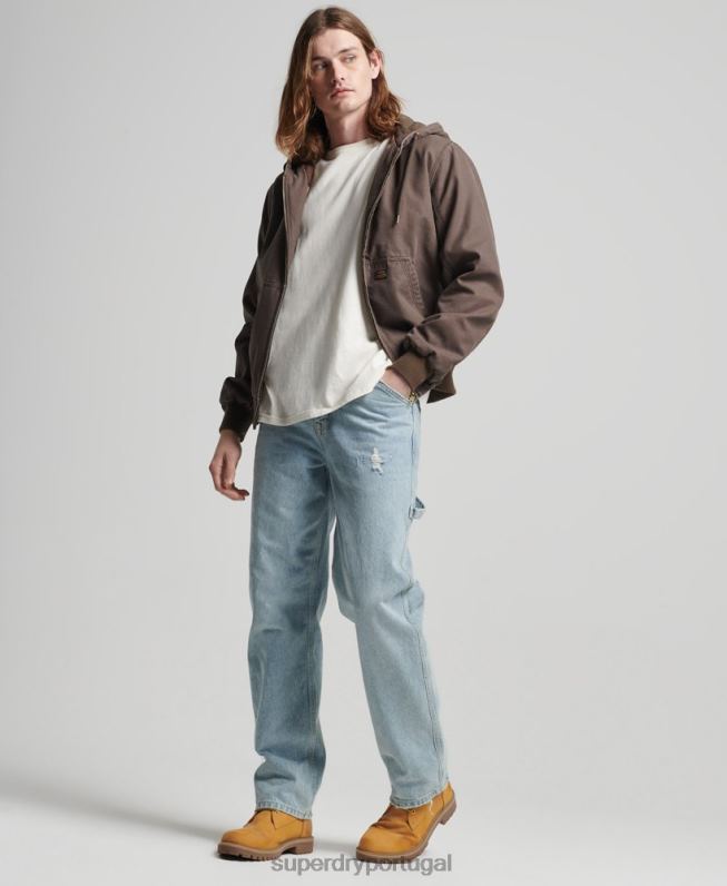 moletom com capuz homens marrom roupas Superdry 2208H25