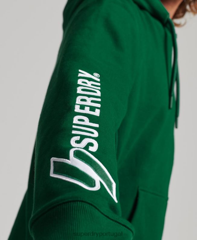 moletom com capuz homens verde roupas Superdry 2208H623
