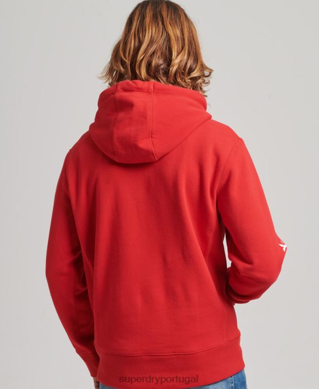 moletom com capuz homens vermelho roupas Superdry 2208H655