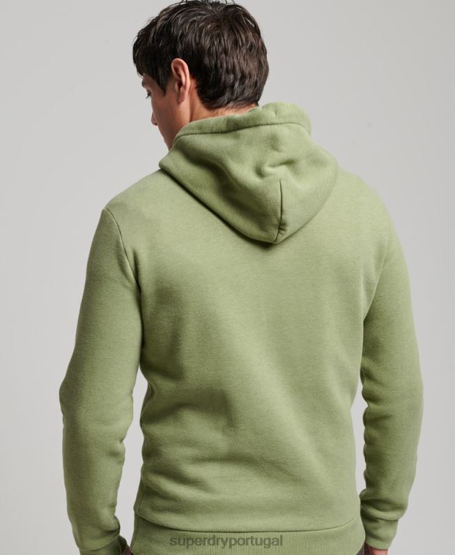 moletom com capuz sombra vintage homens verde roupas Superdry 2208H684
