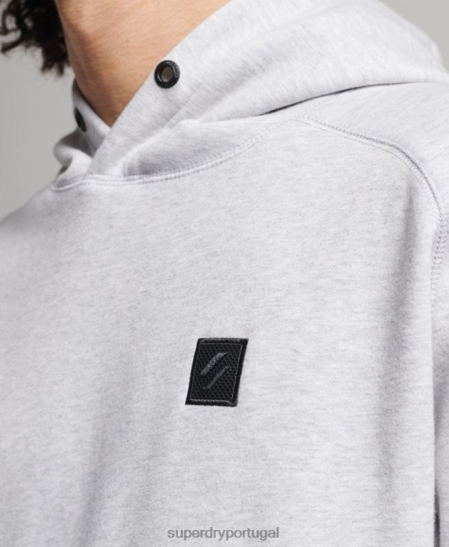 moletom com capuz tecnológico homens cinza roupas Superdry 2208H647