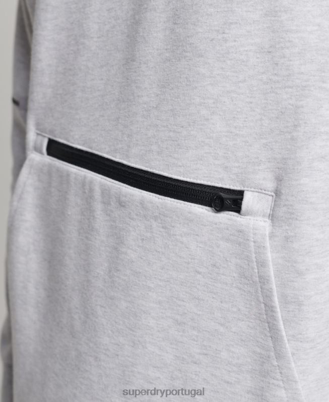 moletom com capuz tecnológico homens cinza roupas Superdry 2208H647