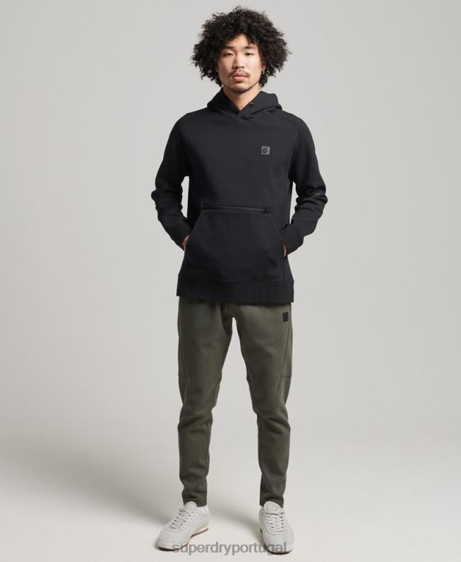 moletom com capuz tecnológico homens preto roupas Superdry 2208H597