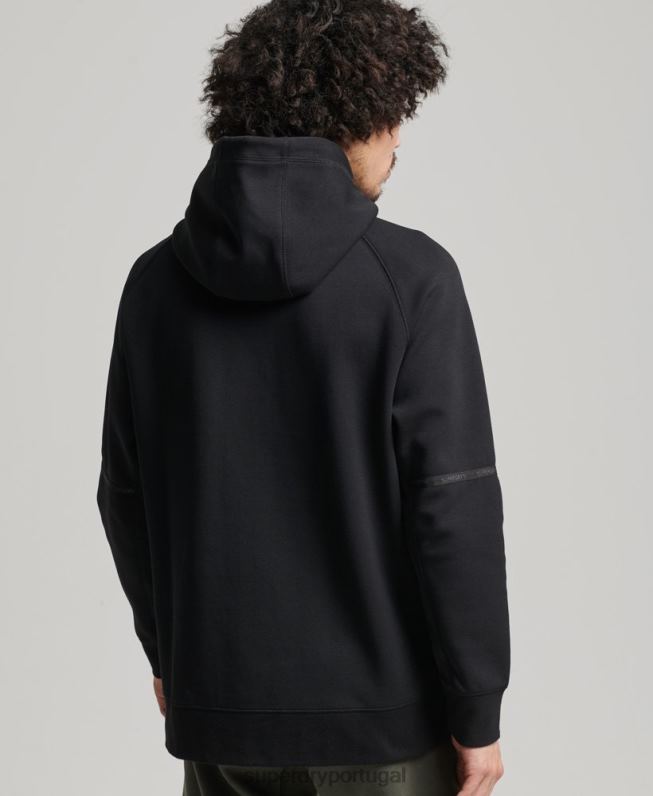 moletom com capuz tecnológico homens preto roupas Superdry 2208H597