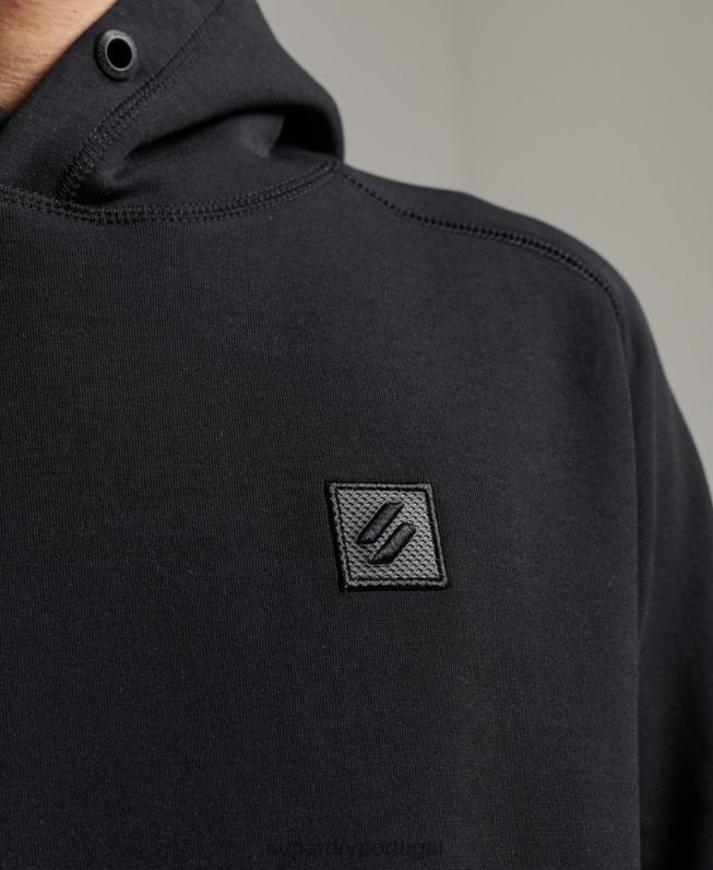 moletom com capuz tecnológico homens preto roupas Superdry 2208H597