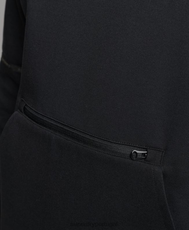 moletom com capuz tecnológico homens preto roupas Superdry 2208H597