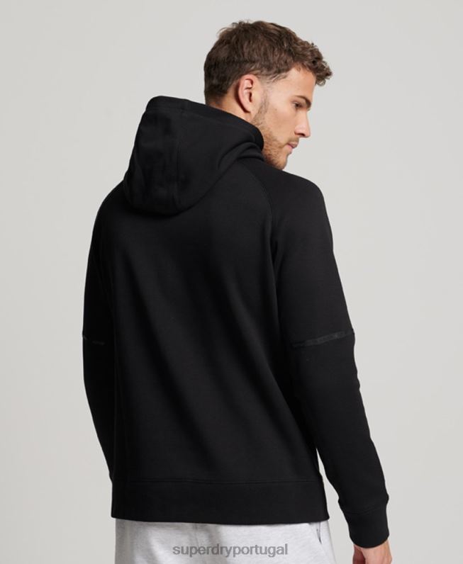 moletom com capuz tecnológico homens preto roupas Superdry 2208H711