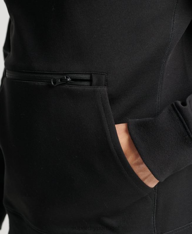 moletom com capuz tecnológico homens preto roupas Superdry 2208H711