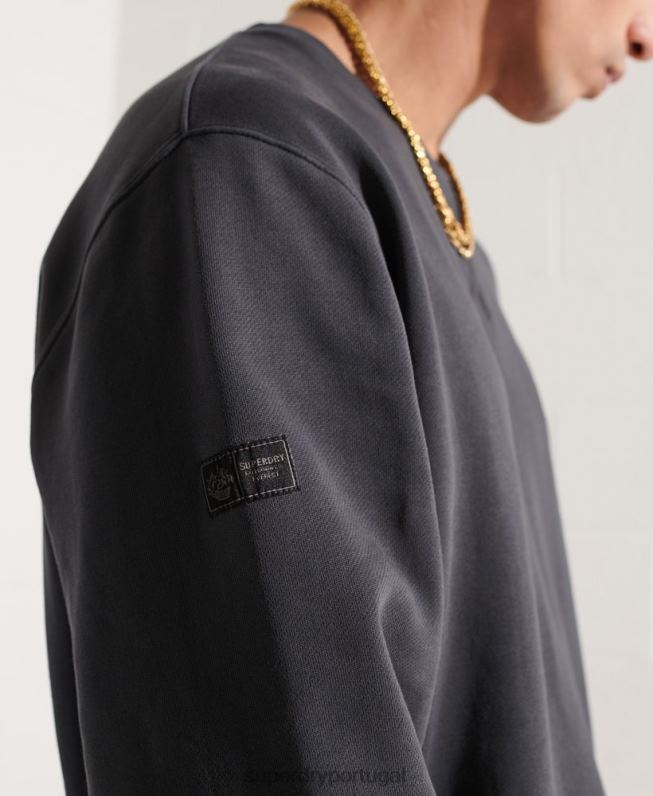 moletom com estampa de expedição homens preto roupas Superdry 2208H5057