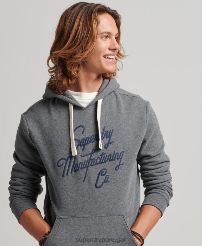 moletom com estilo e feito homens cinza roupas Superdry 2208H5158