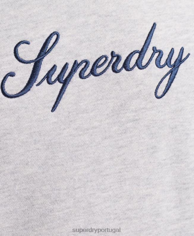 moletom com logo da herança homens cinza roupas Superdry 2208H619