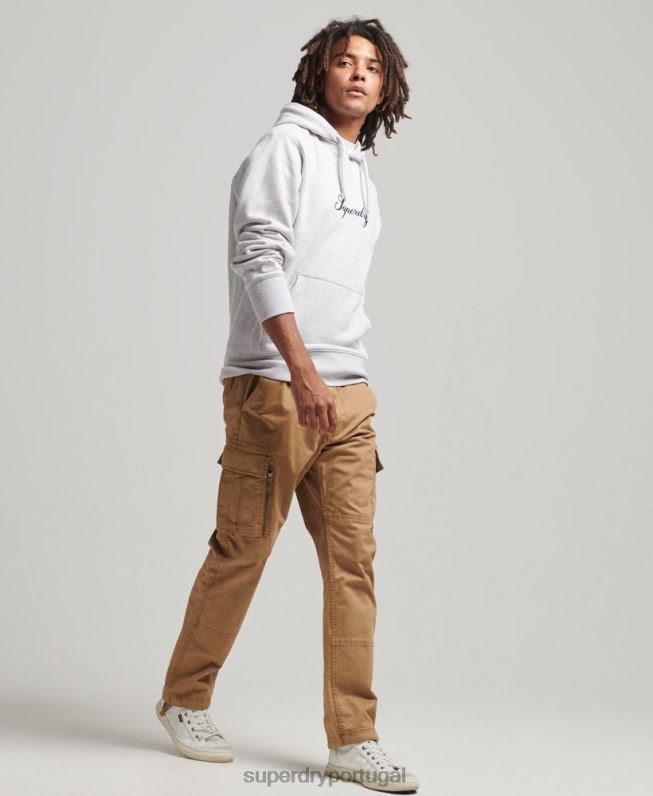 moletom com logo da herança homens cinza roupas Superdry 2208H619